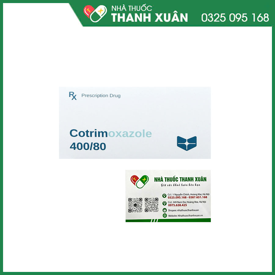 Cotrimoxazole 400/80 thuốc kháng sinh điều trị nhiễm khuẩn